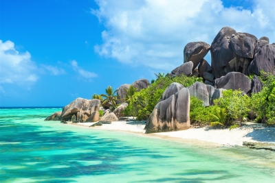 Granitfelsen auf La Digue Seychellen (Simon Dannhauer / stock.adobe.com)  lizenziertes Stockfoto 
Infos zur Lizenz unter 'Bildquellennachweis'